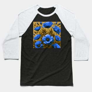 Poppy Flower Baseball T-Shirt